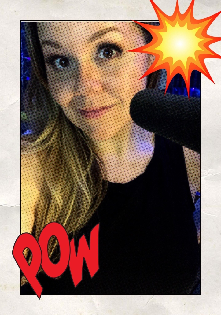 Bonnie in her broadcast quality recording studio with her TLM 103 Bonnie in her broadcast quality recording studio with her TLM 103